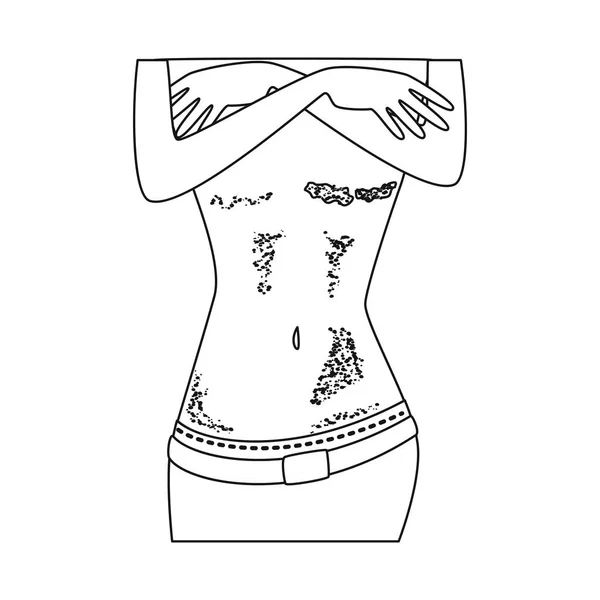 Векторная иллюстрация псориаза и логотипа тела. Набор псориаза и символ чесотки для паутины . — стоковый вектор
