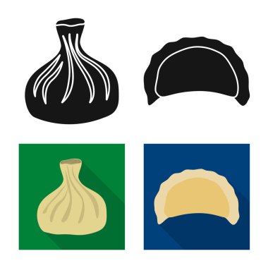 Ürün ve pişirme logo vektör Illustration. Ürünler ve web için hisse senedi simgesi meze koleksiyonu.