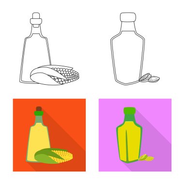 Sağlıklı ve sebze işareti vektör tasarımı. Tarım hisse senedi vektör çizim ve sağlıklı kümesi.