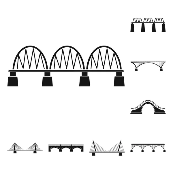 Design vetorial de construção e ícone lateral. Coleção de construção e ponte ilustração vetorial . —  Vetores de Stock