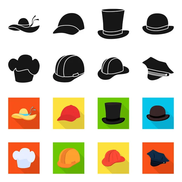 Векторний дизайн одягу та логотипу шапки. Набір одягу і березовий вектор значок для складів . — стоковий вектор