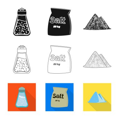 Pişirme ve deniz logo vektör tasarımı. Pişirme ve pişirme hisse senedi vektör çizim seti.