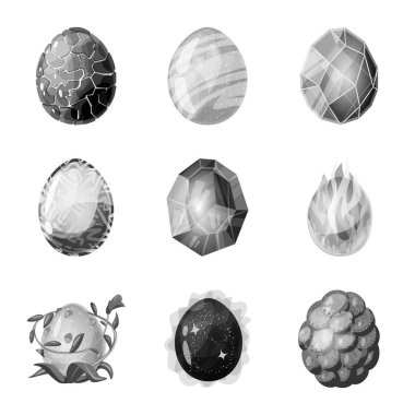 Canavar ve fantezi logo vektör tasarımı. Canavar ve web için büyük hisse senedi simgesi.