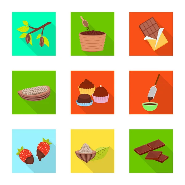 Diseño vectorial de tratar y el icono del producto. Colección de tratar y delicioso icono de vector para la acción . — Vector de stock