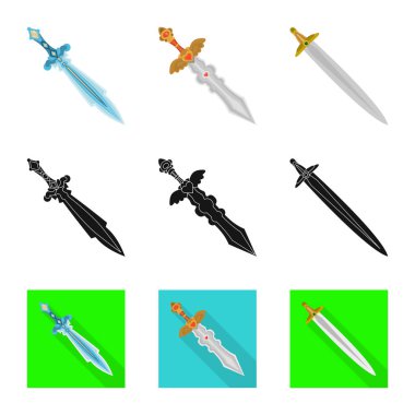 Oyun ve zırh işareti vektör Illustration. Bıçak vektör simge stok ve oyun topluluğu.