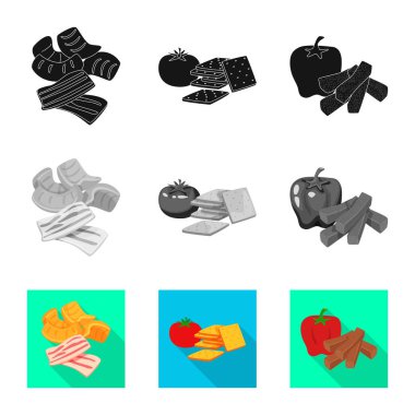 Tat ve daiç logo vektör tasarımı. Tat ve organik hisse senedi vektör çizim koleksiyonu.