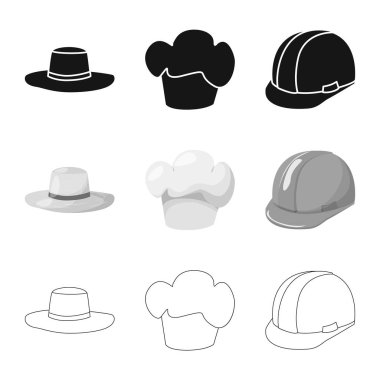 Giyim ve kap işareti yalıtılmış nesne. Giyim ve web için bere hisse senedi simgesi.