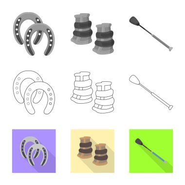 Ekipman ve Binicilik simge vektör Illustration. Ekipman ve rekabet hisse senedi simgesi için web topluluğu.