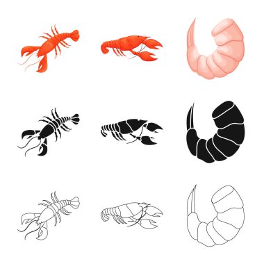 Meze ve okyanus logosu yalıtılmış nesne. Meze dizi ve hisse senedi için incelik vektör simgesi.