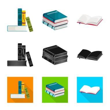 İzole işareti eğitim ve kapak nesne. Eğitim ve web için kitapçı hisse senedi simgesi.