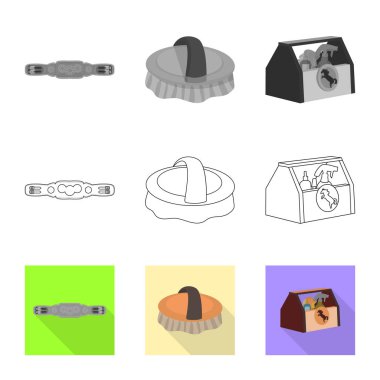 Ekipman ve Binicilik simge vektör tasarımı. Ekipman ve rekabet hisse senedi simgesi için web topluluğu.