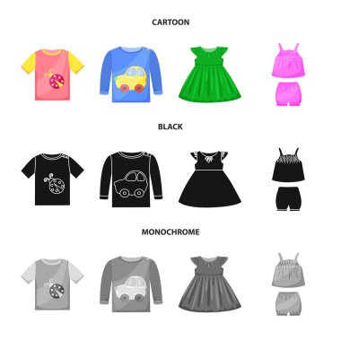 Moda ve giysi logo vektör Illustration. Hisse senedi için moda ve pamuk vektör simge topluluğu.