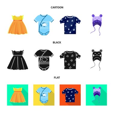 Moda ve giysi simge vektör Illustration. Moda ve pamuk hisse senedi simgesi için web topluluğu.
