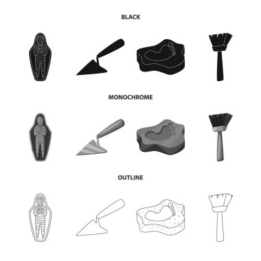 Hikaye ve öğeler logo vektör Illustration. Hikaye ve öznitelikleri hisse senedi vektör çizim topluluğu.