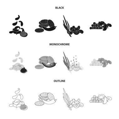 Tat ve daiç logo vektör Illustration. Tat ve web için organik hisse senedi simgesi toplama.