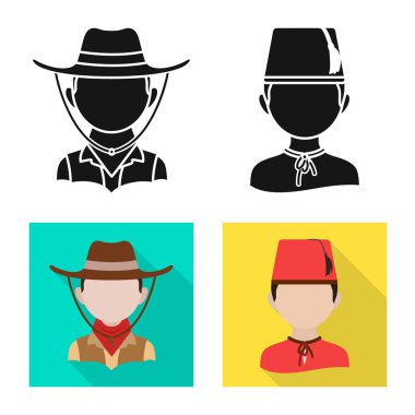 Kopyacı ve yerleşik simge vektör tasarımı. Kopyacı ve hisse senedi için kültür vektör simge kümesi.