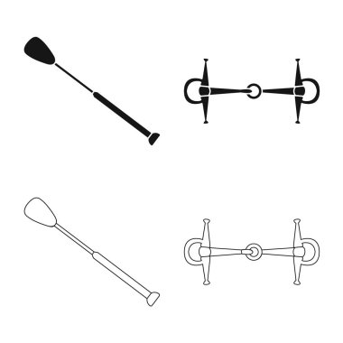 Ekipman ve Binicilik simge vektör tasarımı. Ekipman ve rekabet hisse senedi simgesi için web topluluğu.