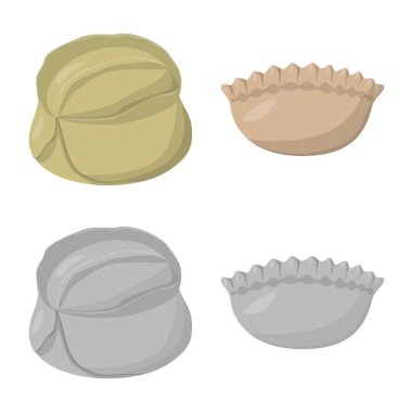 Ürünler ve pişirme logo vektör tasarımı. Ürünler ve meze hisse senedi vektör çizim koleksiyonu.