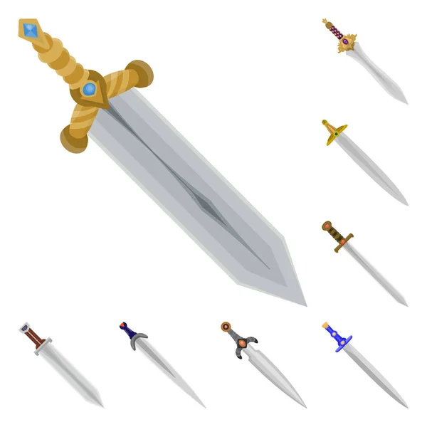 Projekt wektor ikona miecz i sztylet. Kolekcja miecz i broń Stockowa ilustracja wektorowa. — Wektor stockowy