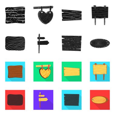 Ham izole nesne ve orman logosu. Parke hisse senedi vektör çizim ve ham kümesi.