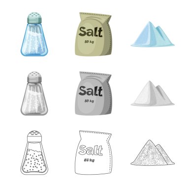 Pişirme ve deniz logo vektör tasarımı. Pişirme ve pişirme web için hisse senedi simgesi toplama.