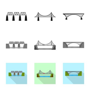 Bağlantı ve tasarım logo vektör Illustration. Bağlantı ve web için yan hisse senedi simgesi.