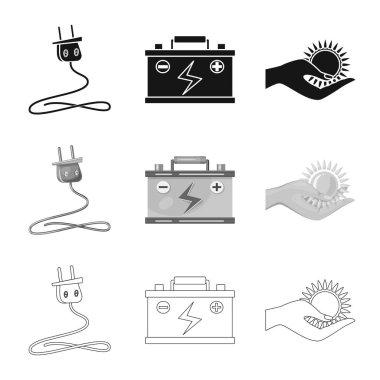 Yenilik ve teknoloji simge vektör Illustration. Yenilik ve doğa hisse senedi simgesi için web topluluğu.