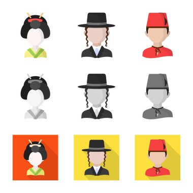 Kopyacı ve ikamet işareti vektör çizimi. Kopyacı ve kültür hisse senedi vektör çizim.