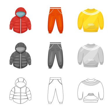 Moda ve giysi logo vektör tasarımı. Moda ve pamuk hisse senedi simgesi için web topluluğu.