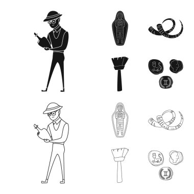 Hikaye ve öğeleri simge vektör tasarımı. Hikaye ve öznitelikleri koleksiyonu vektör hisse senedi simgesi.