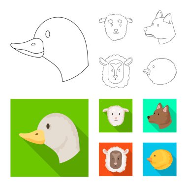 Tarım ve işareti yetiştiriciliği vektör Illustration. Tarım ve hisse senedi için organik vektör simge kümesi.