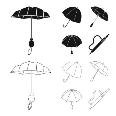 Koruma ve kapalı simge yalıtılmış nesne. Koruma ve web için yağmurlu hisse senedi simgesi.