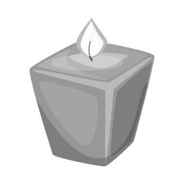 Mum ve aromatik sembolün vektör tasarımı. Web için mum ve restoran stok sembolü seti.