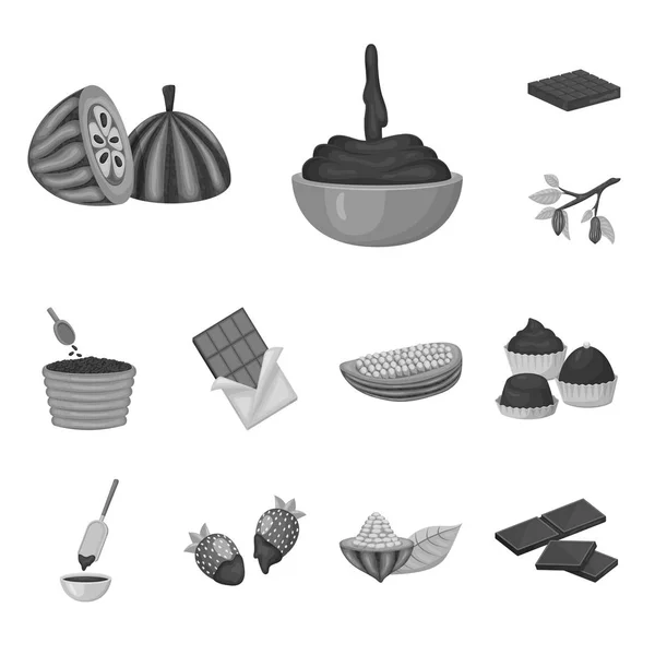 Izolowany obiekt ikony deser i słodycz. Kolekcja deserów i symbol produktu dla www. — Wektor stockowy