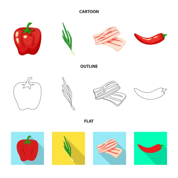 味と製品記号の孤立したオブジェクト。味や調理株式ベクトル イラスト集. — ストックベクタ