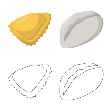 Ürün ve pişirme logo vektör Illustration. Ürünler ve meze hisse senedi vektör çizim koleksiyonu.