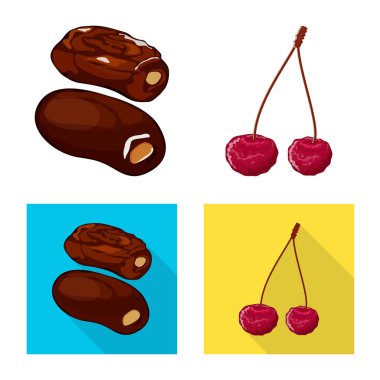 Gıda ve ham logo yalıtılmış nesne. Web için gıda ve doğa hisse senedi simgesi kümesi.