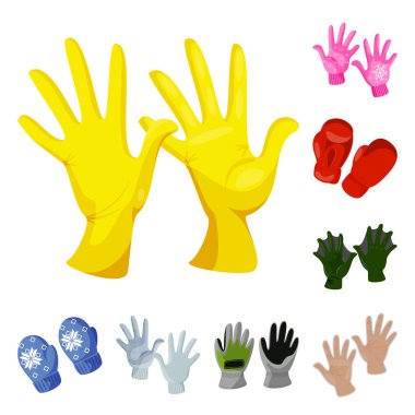 Aksesuar ve stil logosu izole nesne. Web için aksesuar ve ayırt edici stok sembolü koleksiyonu.