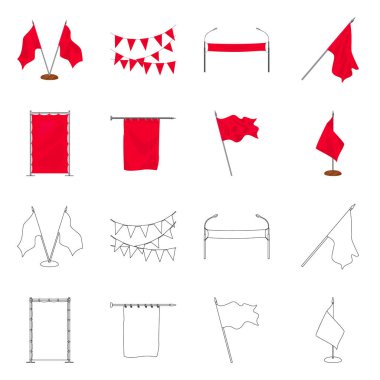 Doku ve sunum sembolü yalıtılmış nesne. Doku ve medya hisse senedi vektör çizim topluluğu.