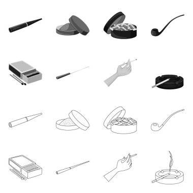 Çöp illüstrasyon vektör ve sembol durdurmak. Çöp ve alışkanlık hisse senedi vektör çizim topluluğu.