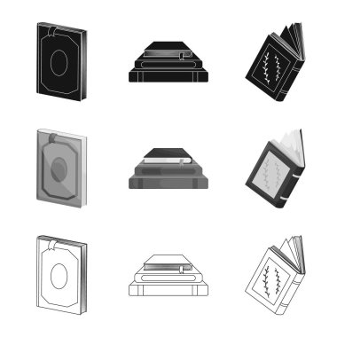 İzole işareti eğitim ve kapak nesne. Eğitim ve kitabevi hisse senedi vektör çizim koleksiyonu.