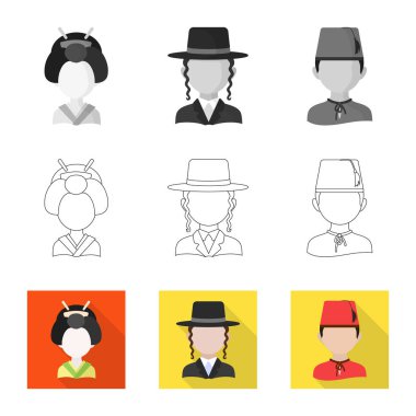 Kopyacı ve ikamet sembolü yalıtılmış nesne. Kopyacı ve kültür hisse senedi vektör çizim.