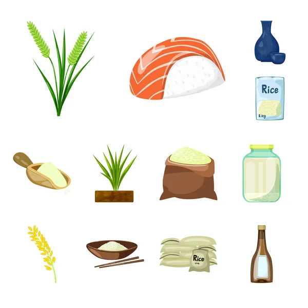 Isolated object of food and organic icon. Collection of food and agricultural vector icon for stock. — Stock Vector