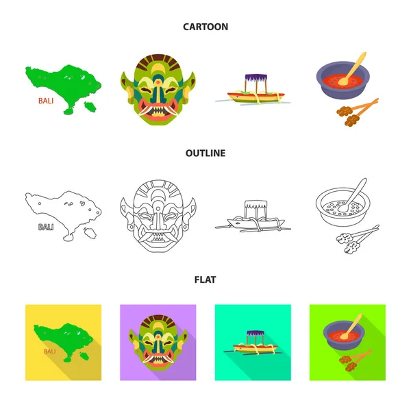 Ilustración vectorial e icono de viaje. Conjunto de y símbolo de stock tradicional para la web . — Vector de stock