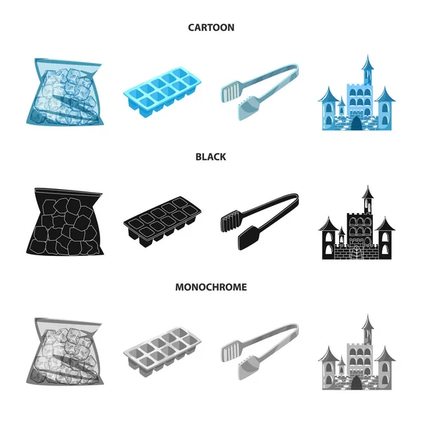 纹理和冷冻徽标的矢量插图。纹理和透明的股票向量例证的汇集. — 图库矢量图片