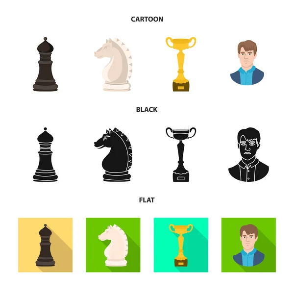 Vektordesign von Schachmatt und dünnem Logo. Schachmatt- und Zielaktiensymbol für das Web. — Stockvektor