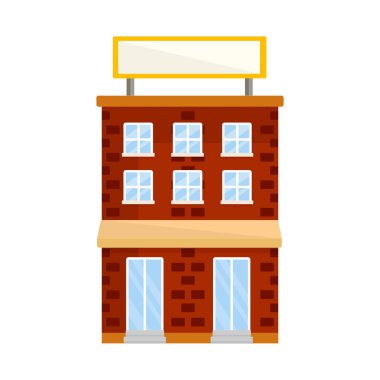 Ev ve tuğla logosu izole nesne. Ev ve bölme stok vektör illüstrasyon koleksiyonu.