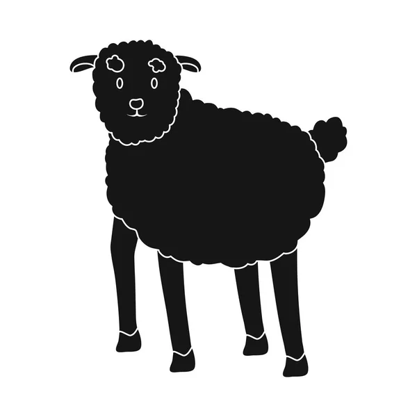 Disegno vettoriale di pecore e anima simbolo. Raccolta di pecore e agnello stock simbolo per il web . — Vettoriale Stock