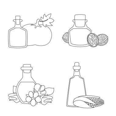 Sağlıklı ve bitkisel işareti vektör illüstrasyon. Sağlıklı ve organik stok vektör illüstrasyon koleksiyonu.