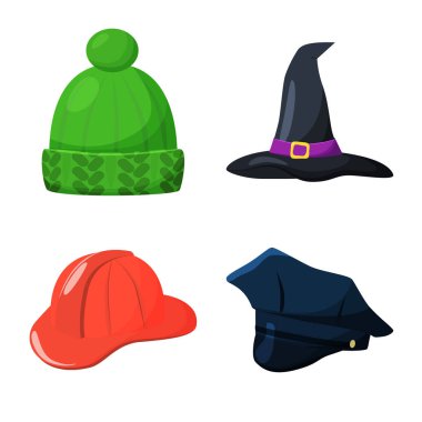Başlık ve Napper sembolü izole nesne. Web için başlık ve Helmet stok sembolü koleksiyonu.